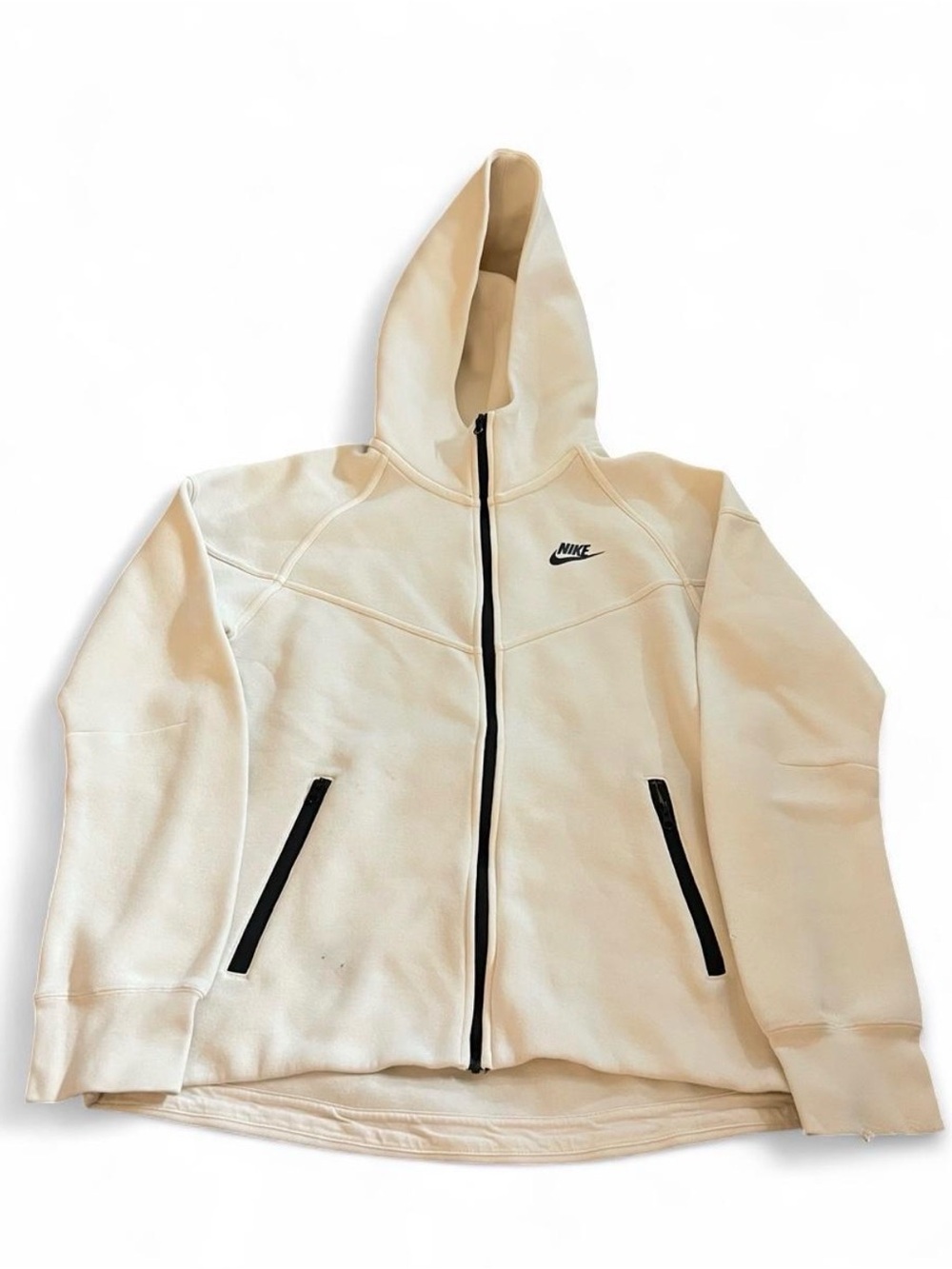 Nike Sportswear Tech Fleece Women's White Full-Zip Hoodie Size S